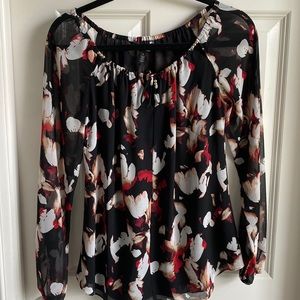 Black and Red flowy blose by WHBM